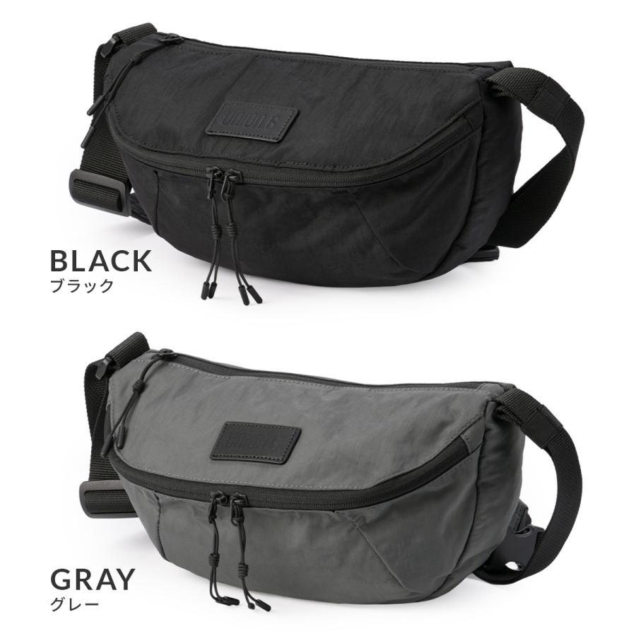 最大51% 3/27限定 UNION.6 ユニオンシックス ボディバッグ ウエストバッグ ワンショルダーバッグ メンズ ブランド 斜めがけ ミニ WRINKLED NYLON uacb15j | UNION6 | 03