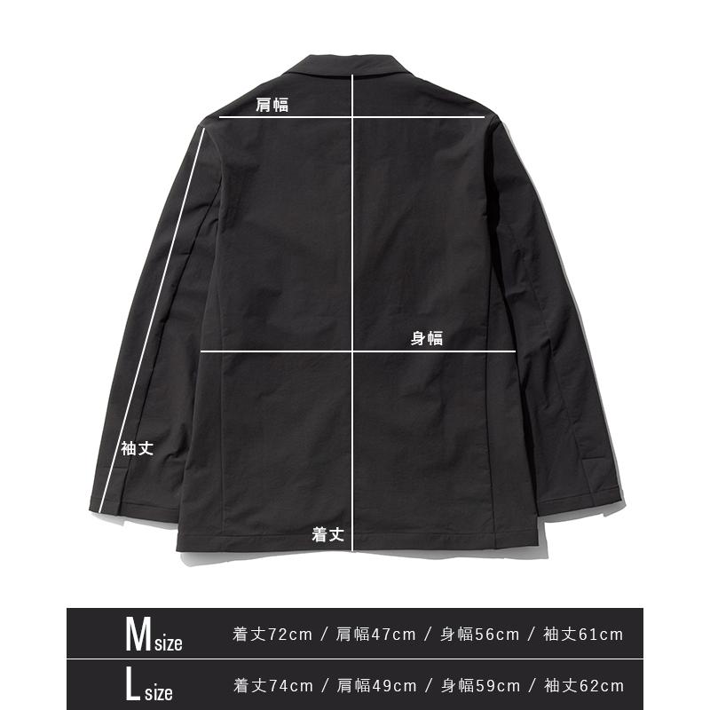 m　Lジャケット　チャコール ウールバランサーキュラージャケット/ウォッシャブル