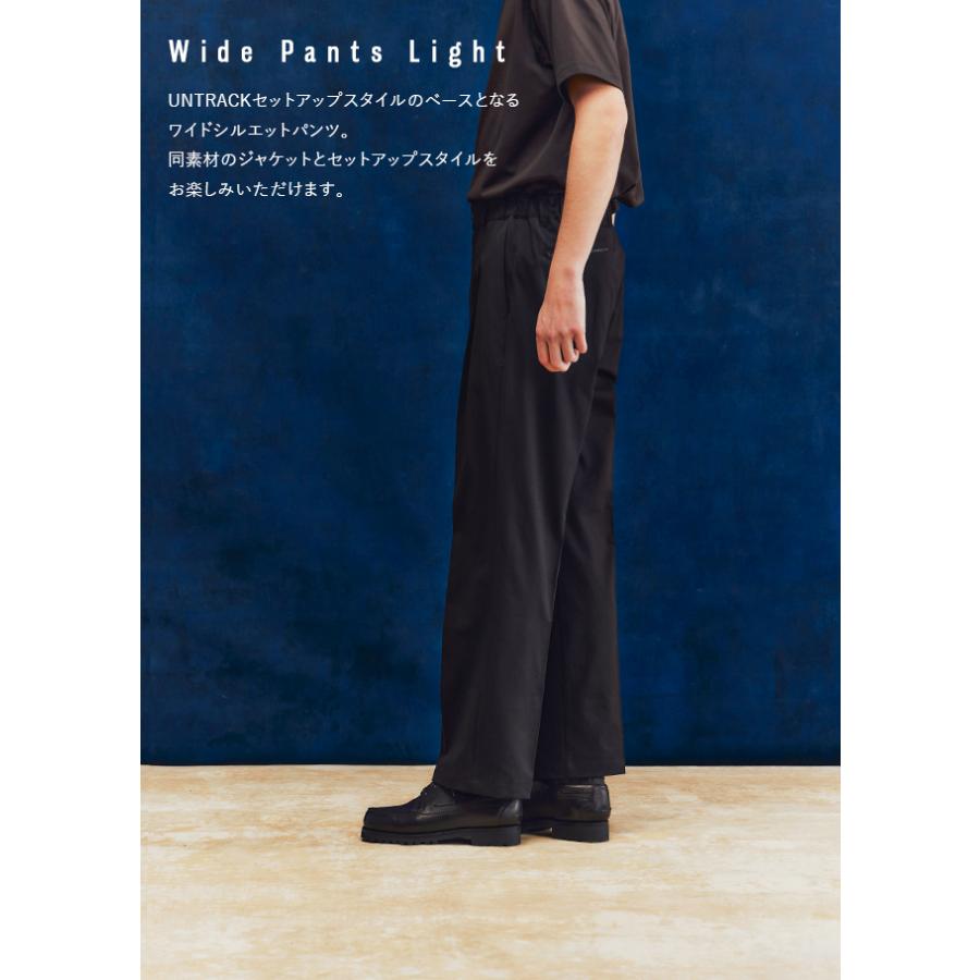 UNTRACK 最大53% 8/2まで アントラック ワイドパンツ ライト ボトムス