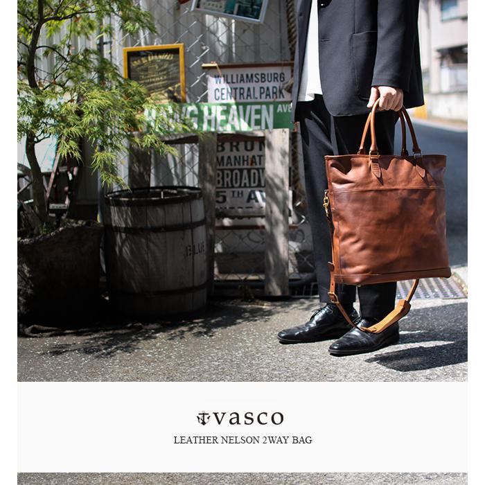 希少　VASCO　2WAY　茶芯　オイルレザー　ボート　トートバッグ　大容量　黒 ヴァスコ vasco LEATHER NELSON 2WAY BAG バッグ BLACK : MAGIC