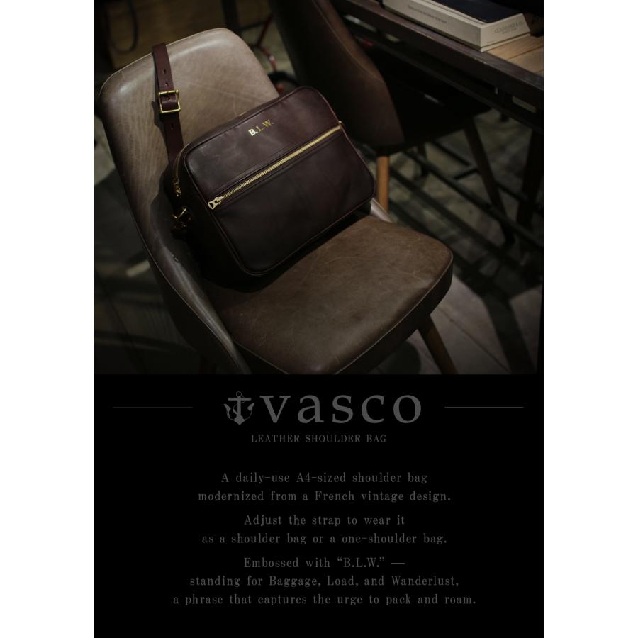最大50% 2/5限定 vasco ヴァスコ ショルダーバッグ メンズ ブランド レザー 本革 日本製 横型 小さめ 斜めがけ A4 オールドオイル OLD OIL vs-255l | vasco | 05