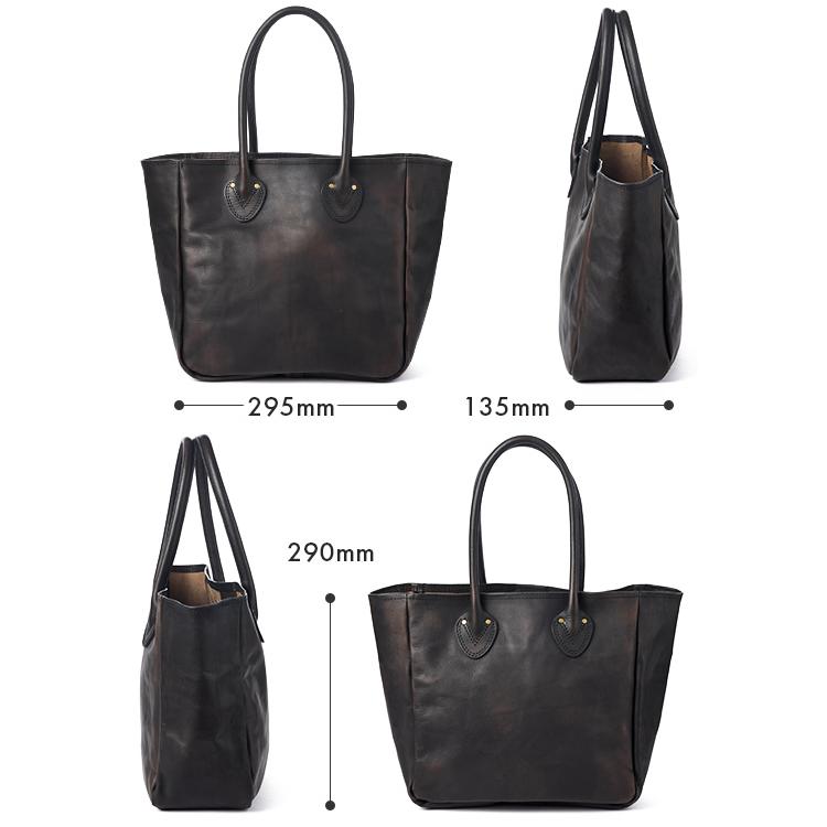 VASCO ヴァスコ 茶芯 縦型 トートバッグ ブラック レザー アメカジ VASCO ヴァスコ 茶芯 縦型 トートバッグ ブラック レザー アメカジ