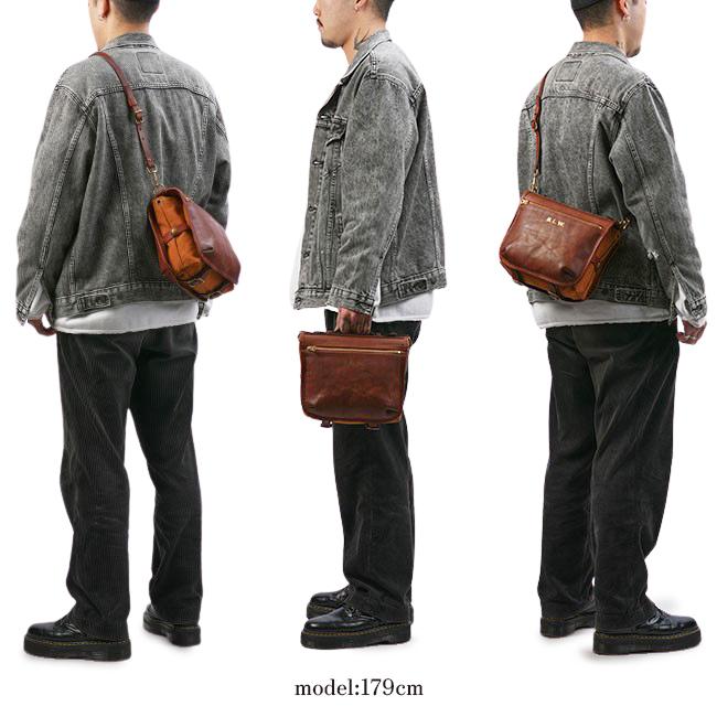 最大51% 2/3限定 vasco ヴァスコ ショルダーバッグ メンズ レディース ブランド レザー 本革 日本製 小さめ 斜めがけ A5 オールドオイル VS-274L | vasco | 09