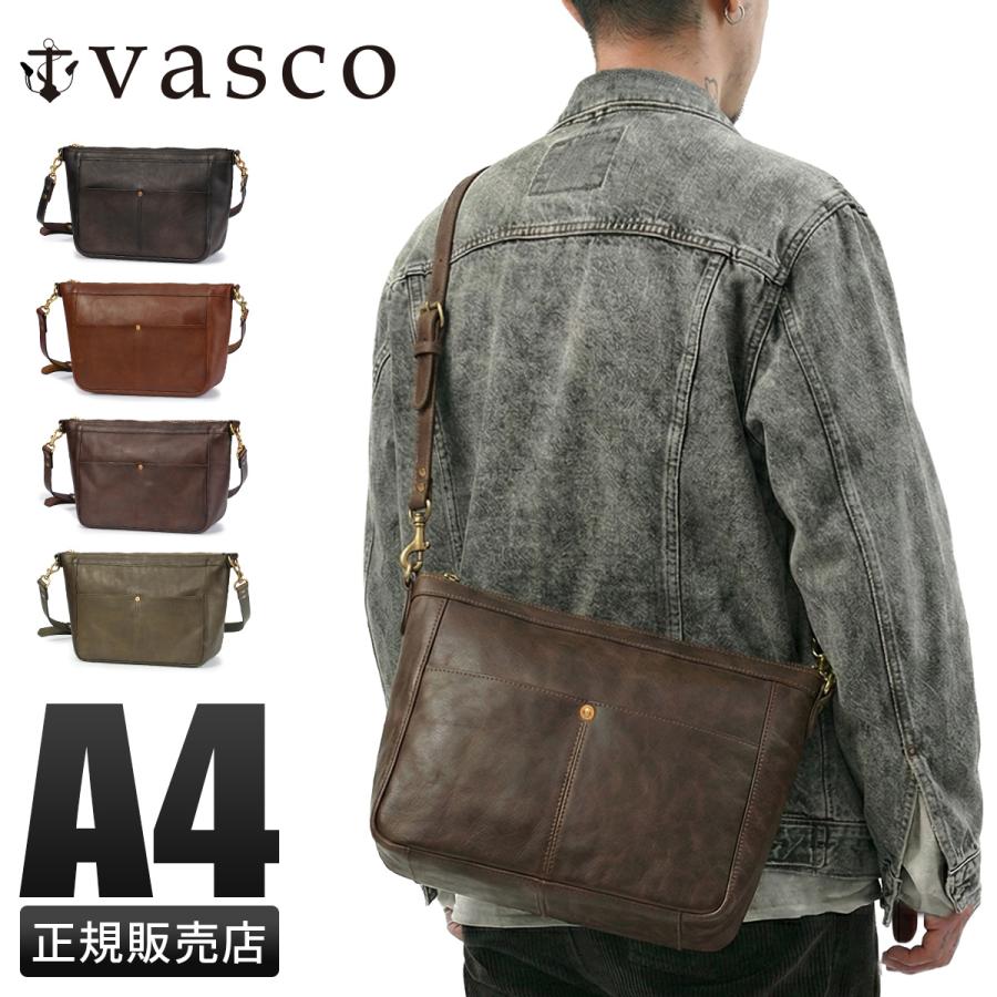 最大53% 3/1まで ヴァスコ オールドオイル ショルダーバッグ A4 本革 真鍮 日本製 vasco OLD OIL VS-312L | vasco