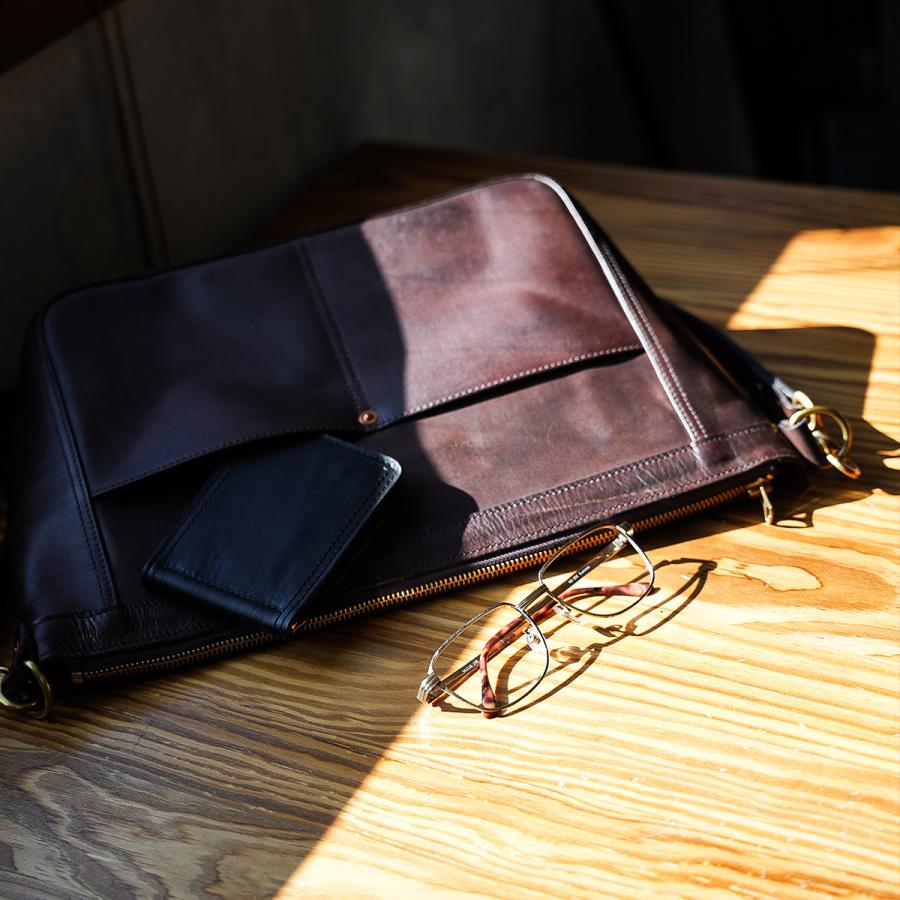 最大53% 3/1まで ヴァスコ オールドオイル ショルダーバッグ A4 本革 真鍮 日本製 vasco OLD OIL VS-312L | vasco | 13