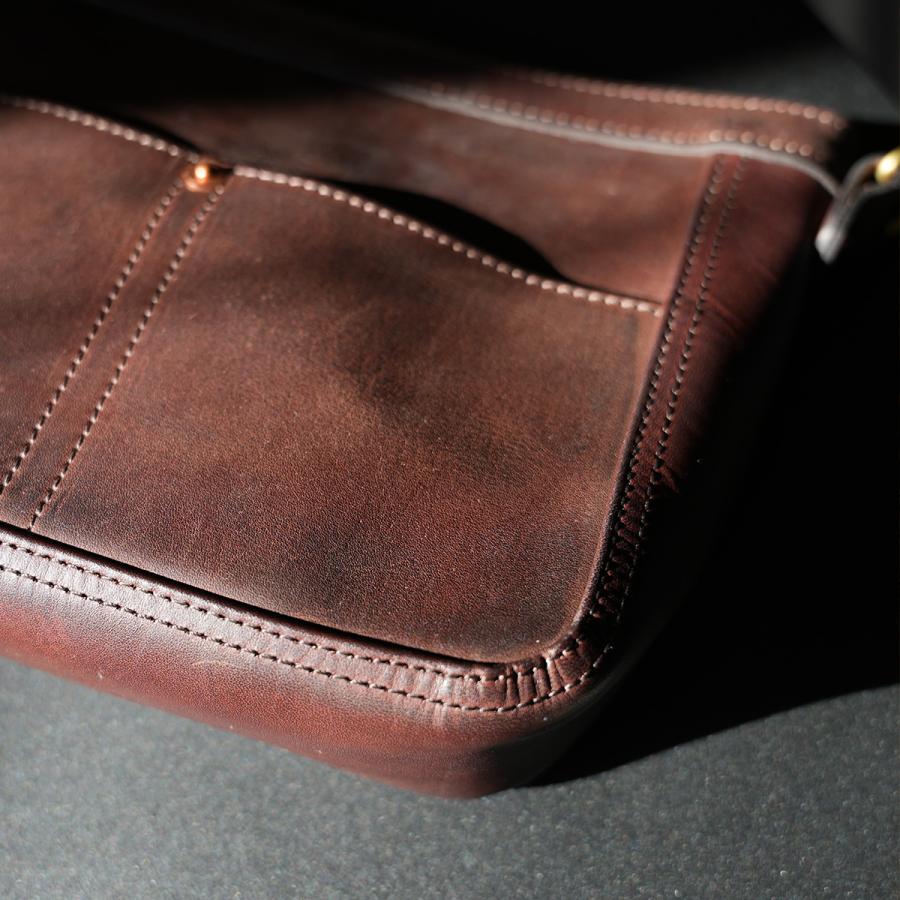 ヴァスコ オールドオイル ショルダーバッグ A5 本革 真鍮 日本製 vasco OLD OIL VS-313L | vasco | 14