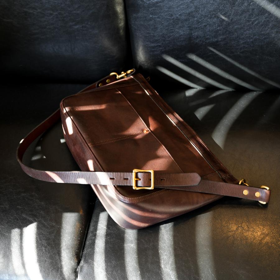 ヴァスコ オールドオイル ショルダーバッグ A5 本革 真鍮 日本製 vasco OLD OIL VS-313L | vasco | 12