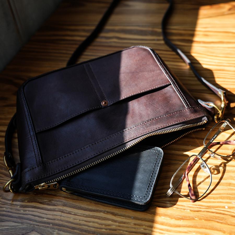 最大46% 3/18限定 ヴァスコ オールドオイル ショルダーバッグ A5 本革 真鍮 日本製 vasco OLD OIL VS-313L | vasco | 13