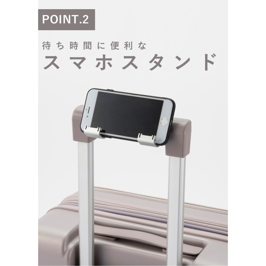 最大50% 9/8限定 エース スーツケース Mサイズ キャリーケース 52L/63L 拡張 軽量 中型 フロントオープン ストッパー W&.Day/Night 05422 | ブランド登録なし | 11