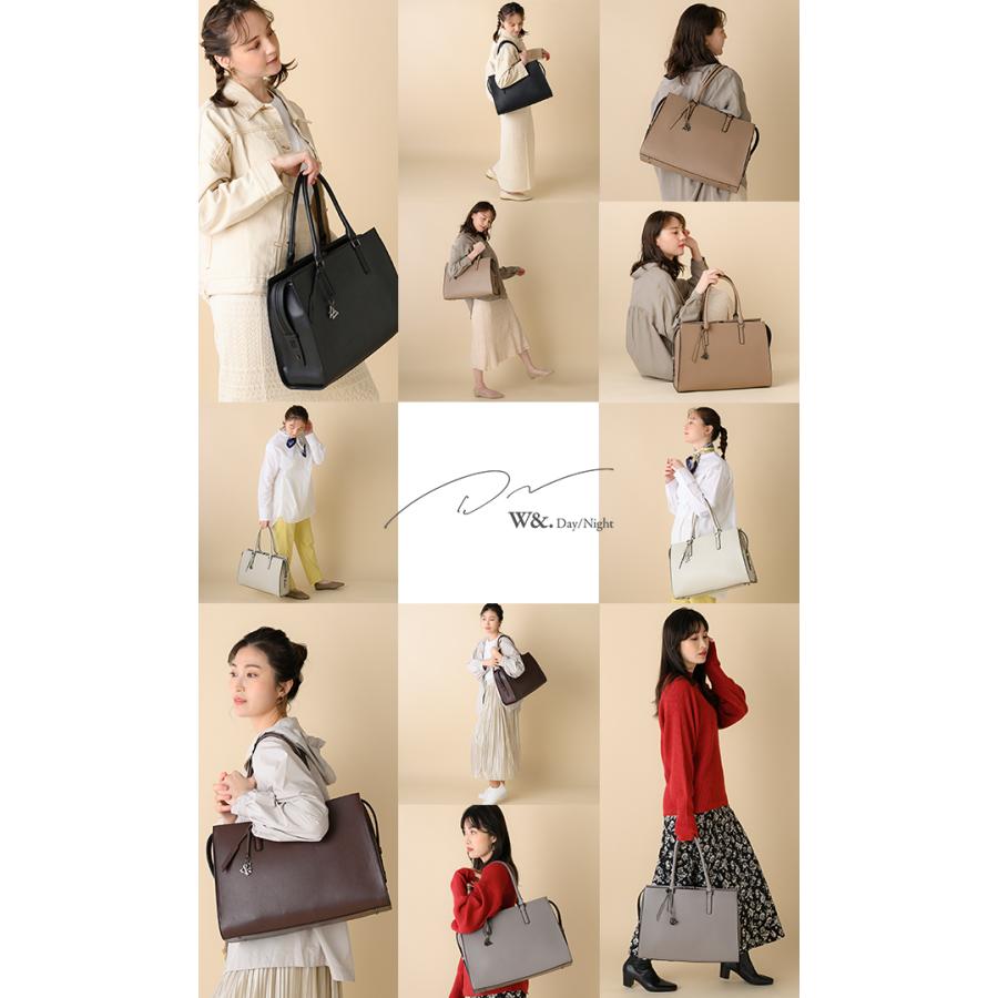 最大51% 1/27限定 ダブルアンドデイナイト トートバッグ レディース 大容量 大きめ 合皮 A4 ビジネスバッグ トッテン エース ace W＆.Day/Night 11753 在庫限り | W＆.Day/Night | 08