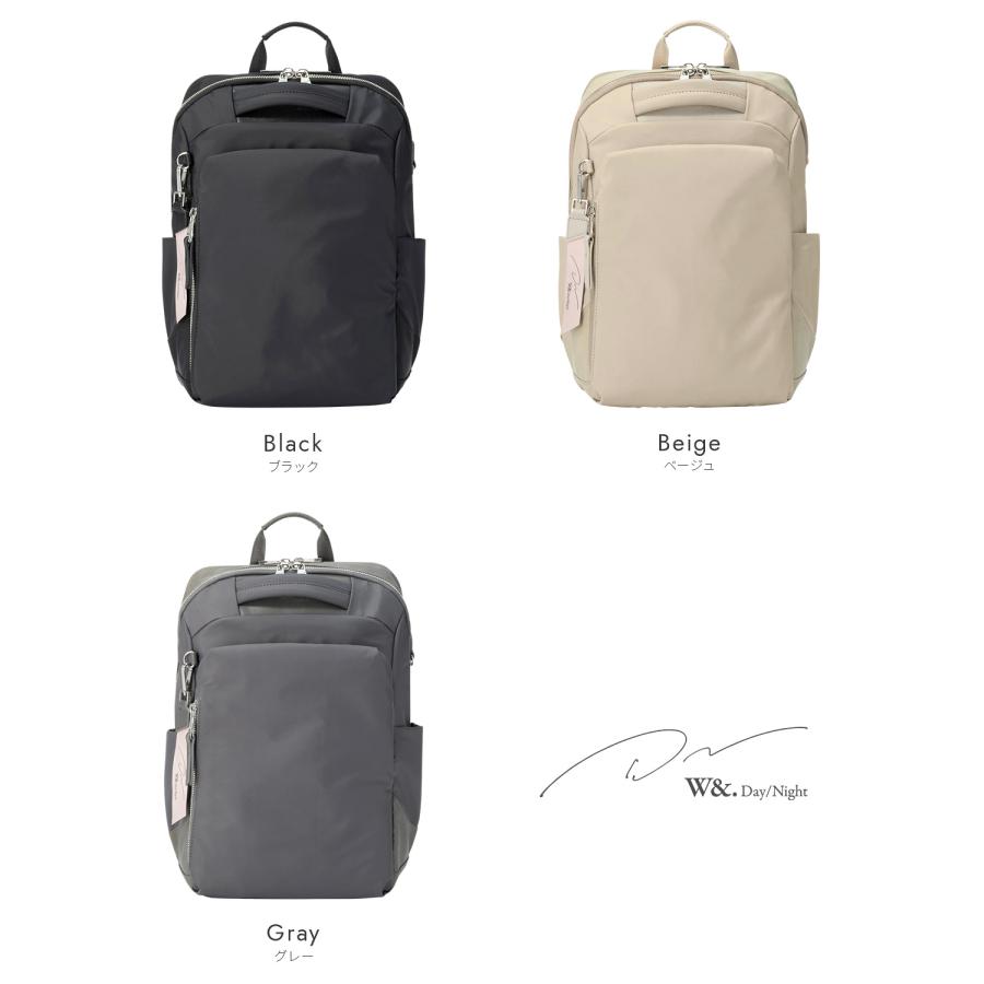 最大51% 3/3限定 ダブルアンドデイナイト ビジネスリュック レディース ブランド 通勤 PC収納 A4 13L ビジネスバッグ ポルク W&.Day/Night Polku 15236 | W＆.Day/Night | 05