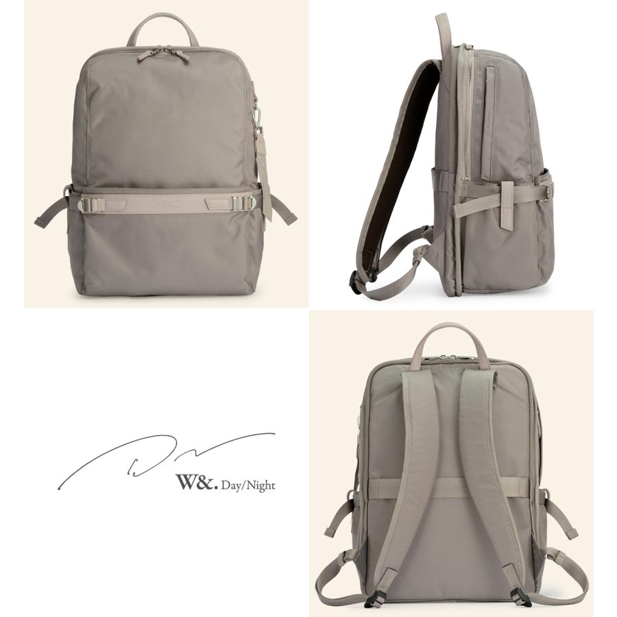 最大37% 3/18限定 ダブルアンドデイナイト ビジネスリュック レディース ブランド 軽量 PC収納 A4 15L スクエア型 ビジネスバッグ リッカ2 W＆.Day/Night 19152 | ブランド登録なし | 05