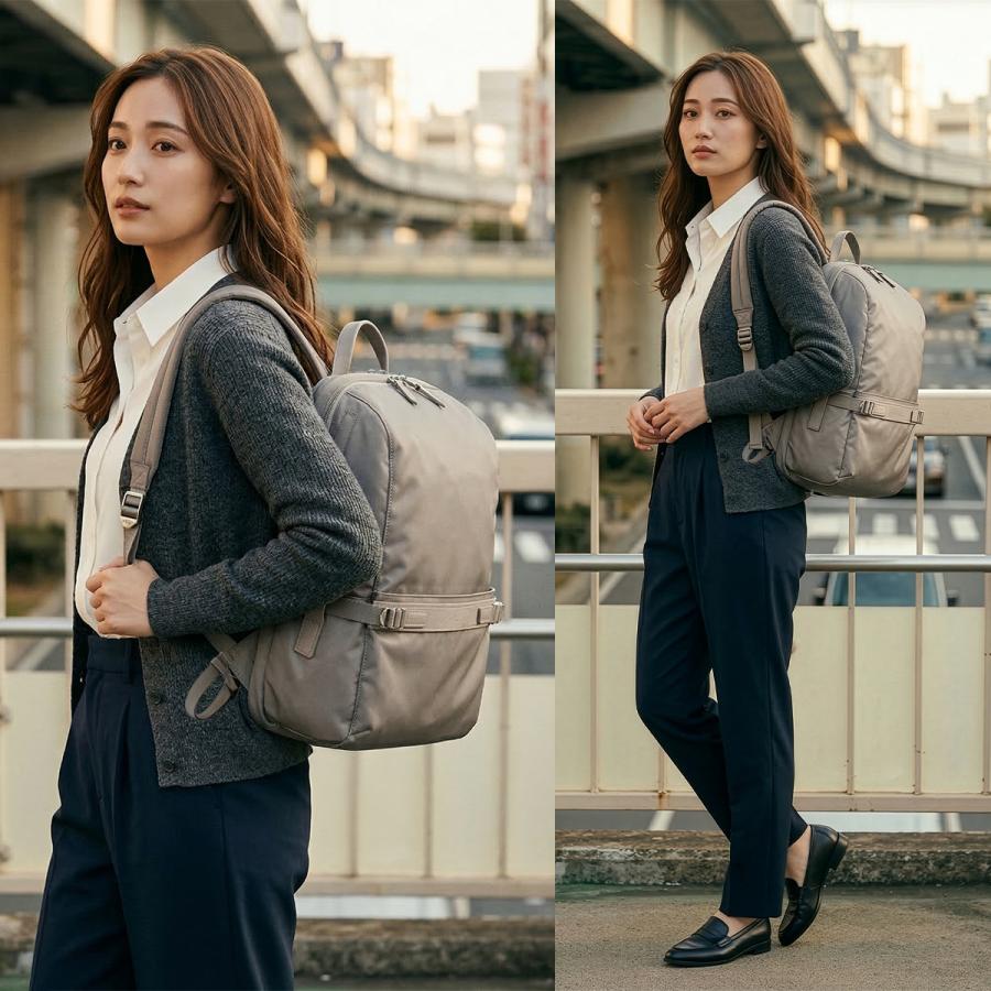 最大37% 3/18限定 ダブルアンドデイナイト ビジネスリュック レディース ブランド 軽量 PC収納 A4 15L スクエア型 ビジネスバッグ リッカ2 W＆.Day/Night 19152 | ブランド登録なし | 06