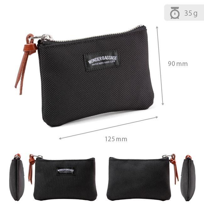 WONDER BAGGAGE LF WALLET ブラック WONDER BAGGAGE（ワンダーバゲージ） グッドマンズ 財布 レディース