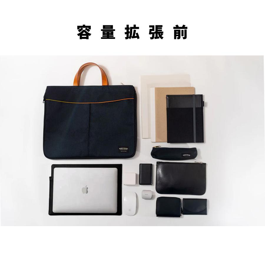 最大46% 6/3限定 ワンダーバゲージ エッジブリーフ ヘルメットバッグ B4 1.5L/7.5L 拡張  日本製 WONDER BAGGAGE EDGE BRIEF WB-G-038の画像