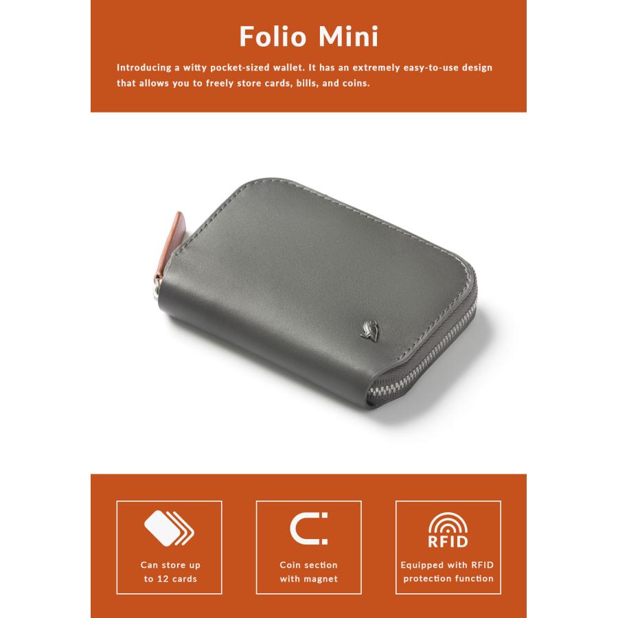 最大51% 8/30限定 Bellroy Folio Mini ベルロイ フォリオミニ財布 メンズ レディース ブランド ラウンドファスナー レザー 本革 RFID保護対応 WFMA 3年保証 | Bellroy | 18