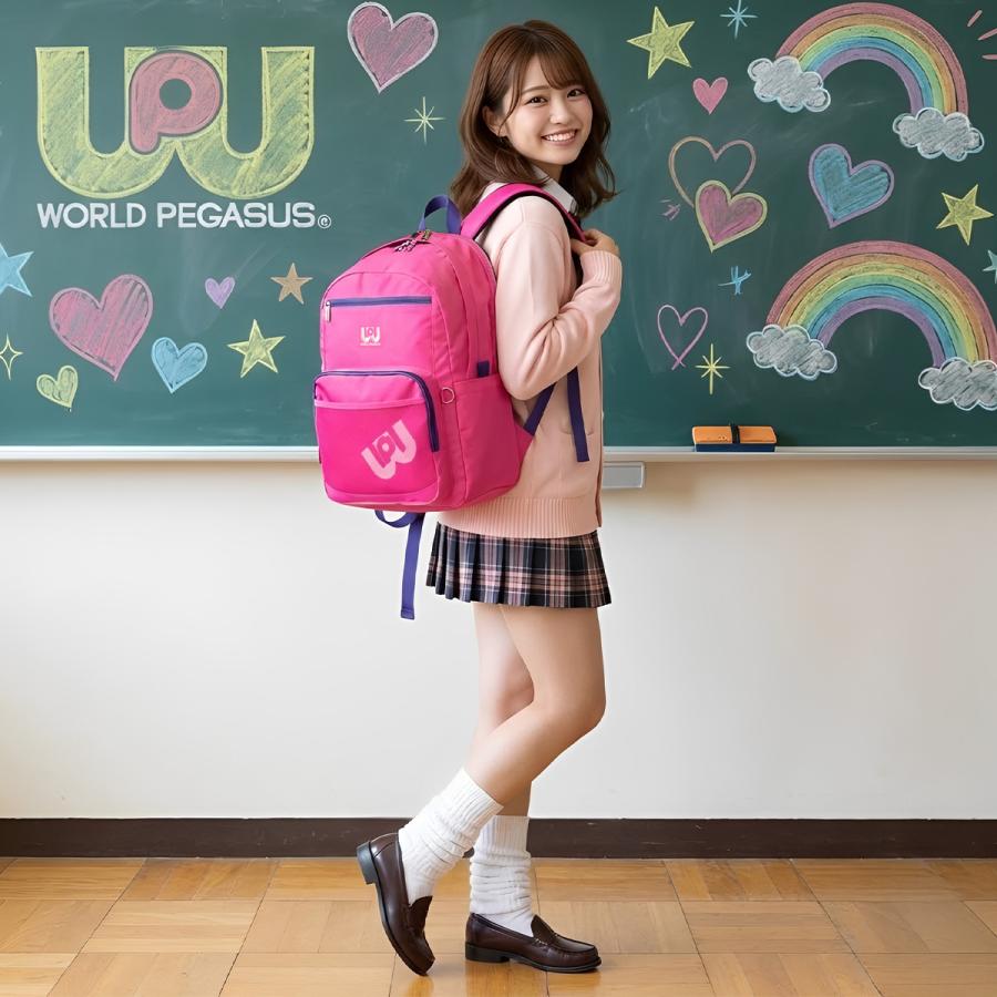2026モデル ワールドペガサス ワッペ リュック 32L 女子 女子高生 高校生 中学生 通学 スクールバッグ クイン かわいい WORLD PEGASUS WP003 | ワールドペガサス | 10