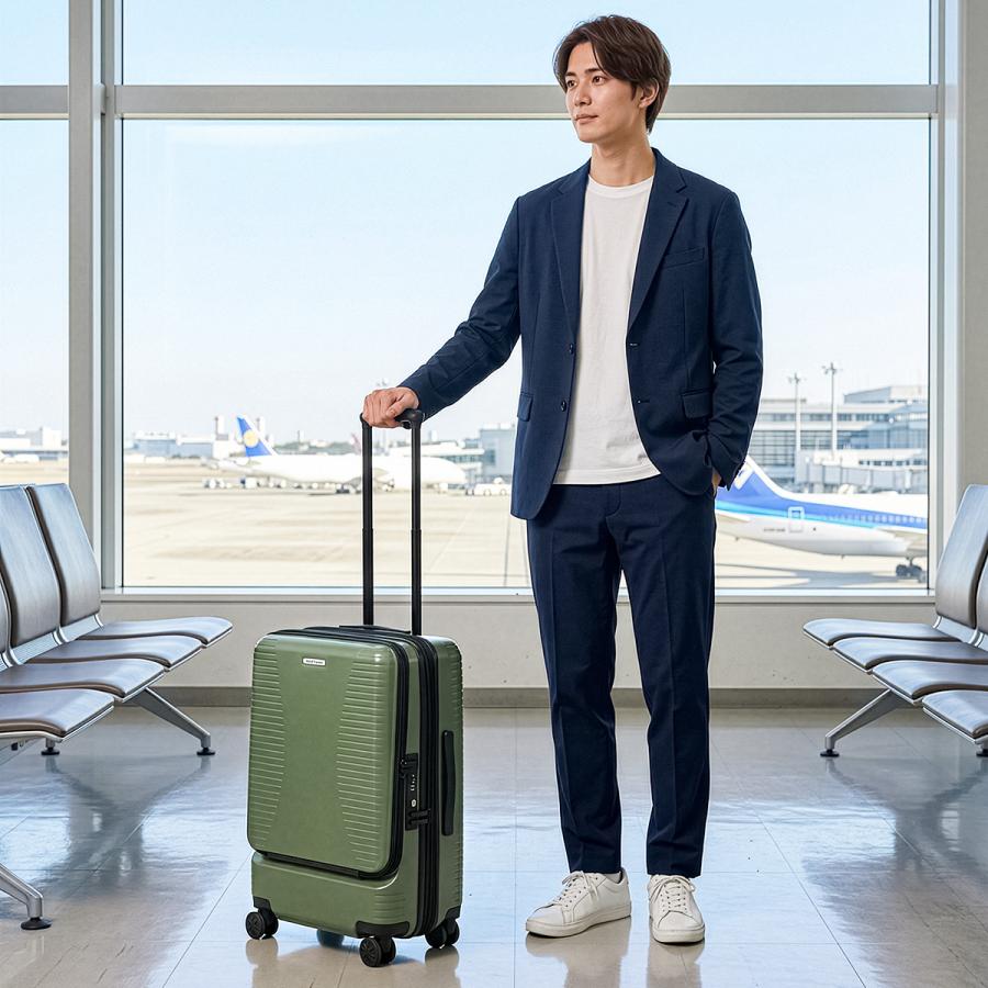 ワールドトラベラー プリマス スーツケース Mサイズ 46L/56L 拡張 フロントオープン ストッパー World Traveler PRIMUS 06703 | World Traveler | 07