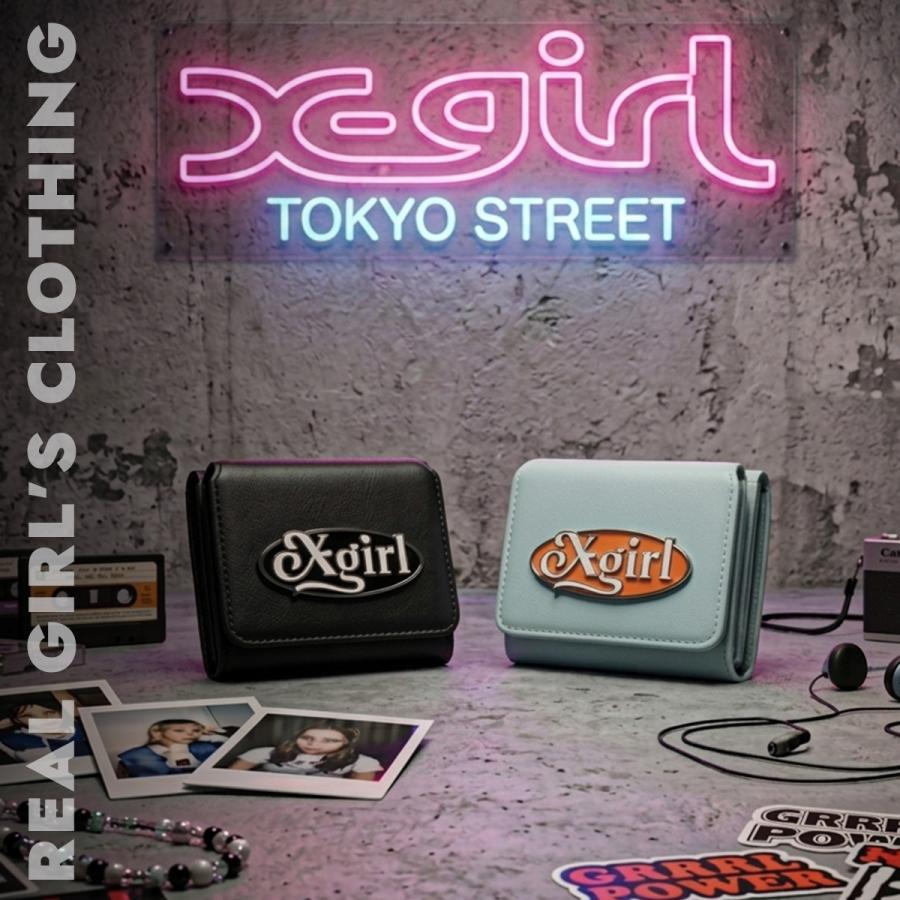 X-girl（エックスガール） 最大42% 7/22限定 ミニウォレット 三つ折り