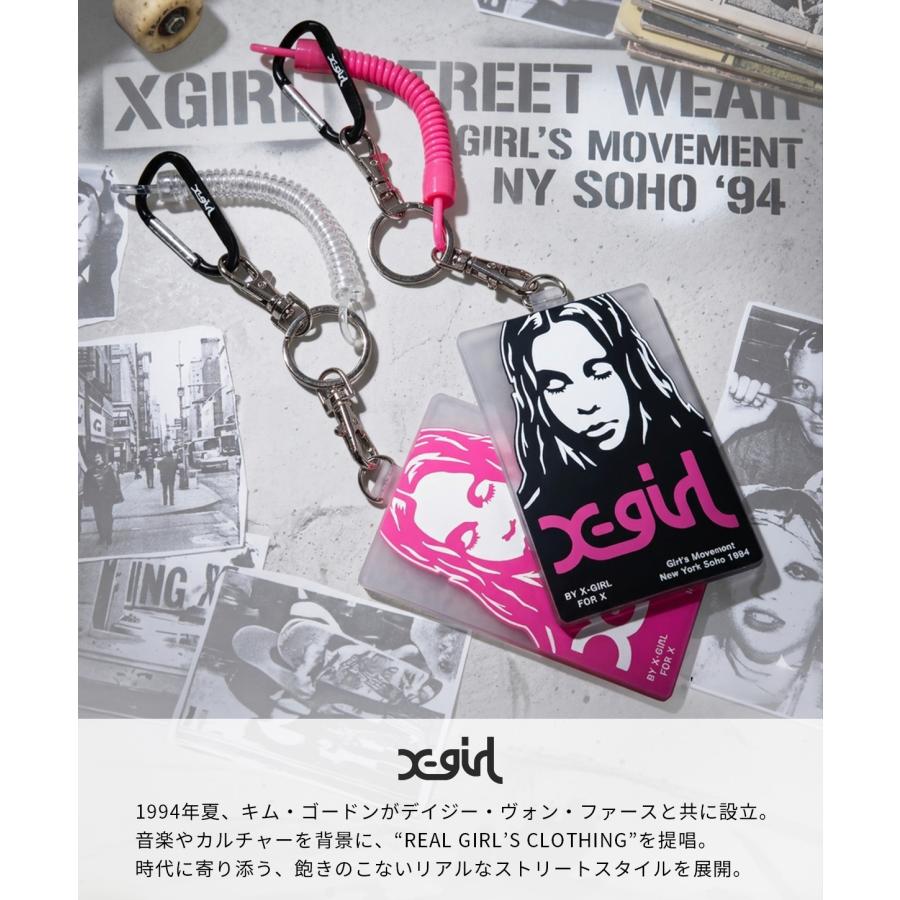 X-girl（エックスガール） パスケース ICカードケース カラビナ付き