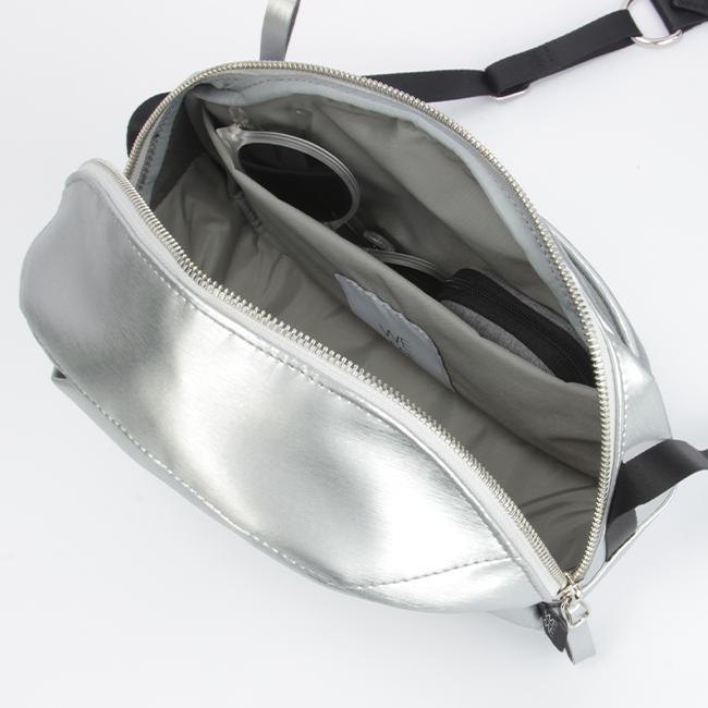 最大51% 12/28限定 ウィーミー ショルダーバッグ 3L ヴィーガンレザー 人工皮革 シルバー WE-ME Y-01-9 | ブランド登録なし | 10