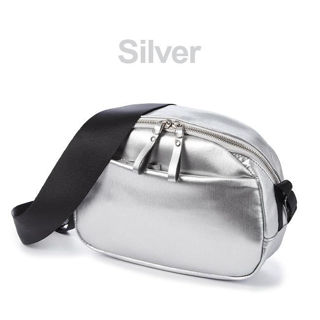 最大51% 12/28限定 ウィーミー ショルダーバッグ 3L ヴィーガンレザー 人工皮革 シルバー WE-ME Y-01-9 | ブランド登録なし | 03