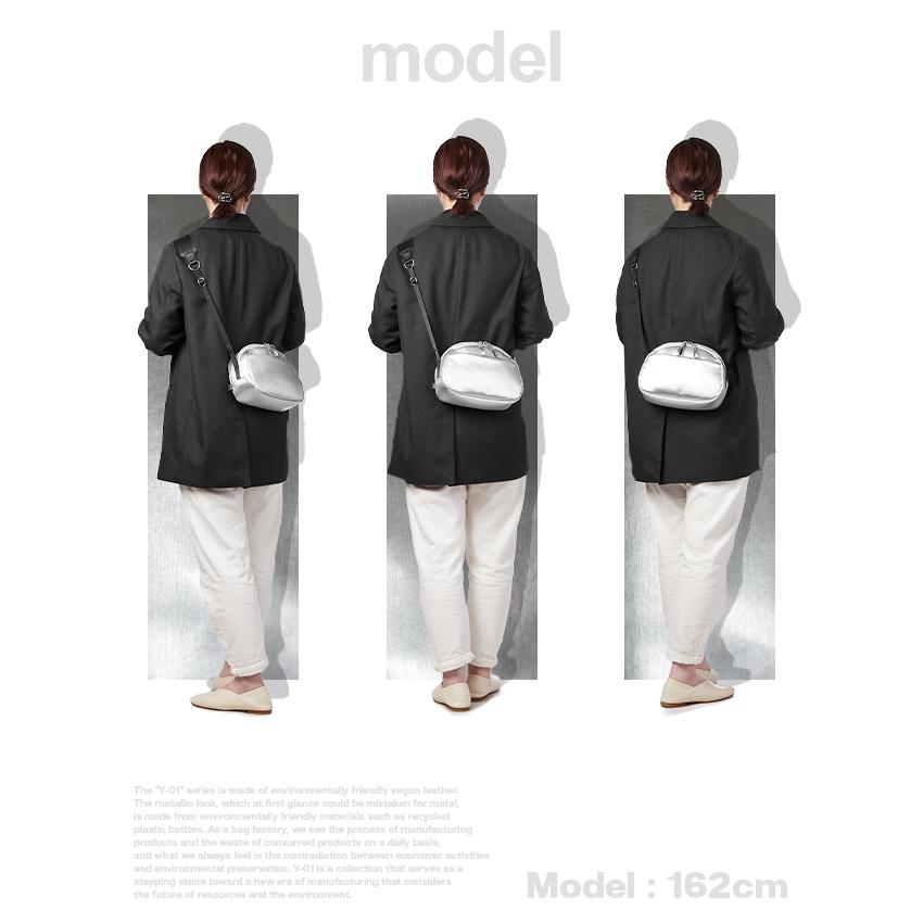 最大51% 12/28限定 ウィーミー ショルダーバッグ 3L ヴィーガンレザー 人工皮革 シルバー WE-ME Y-01-9 | ブランド登録なし | 06