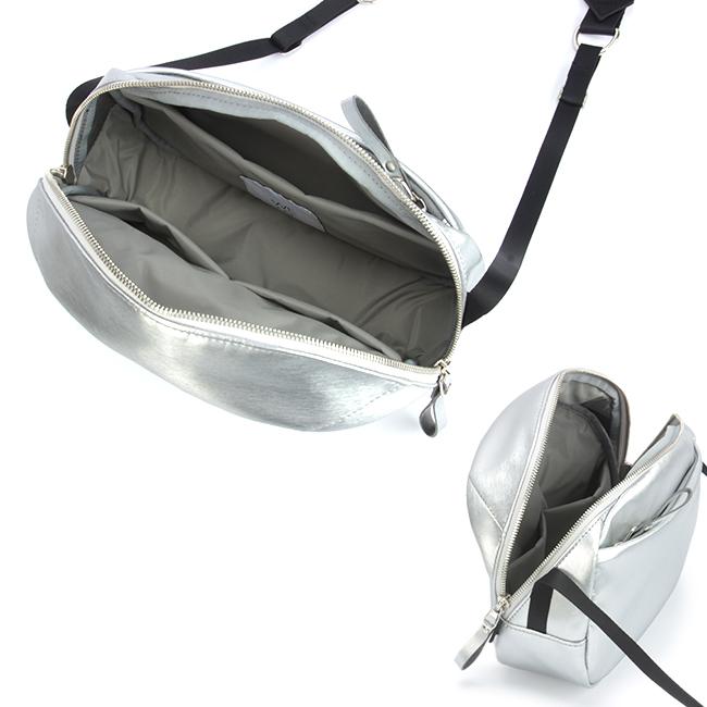 最大51% 12/28限定 ウィーミー ショルダーバッグ 3L ヴィーガンレザー 人工皮革 シルバー WE-ME Y-01-9 | ブランド登録なし | 07