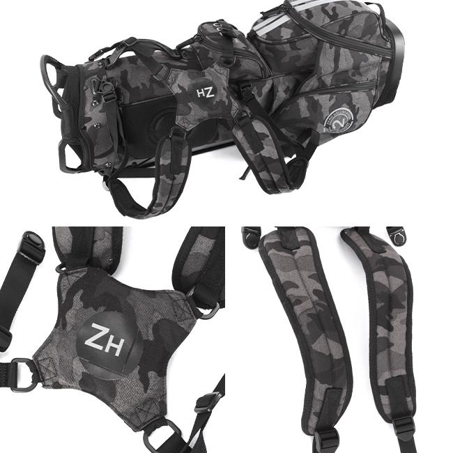 ZERO HALLIBURTON - ワンコ先生　ゼロハリバートン　ゴルフ　キャディバッグ　スタンド式　黒 正規品1年保証 ゼロハリバートンゴルフ キャディバッグ メンズ