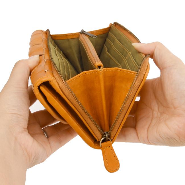 最大51% 3/29限定 ズッケロ 長財布 レディース ブランド レザー 本革 革編み 編み込み 大容量 かぶせタイプ ロングウォレット ルイーザ zucchero Luisa 48081 | zucchero filato | 11