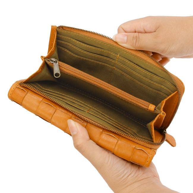 最大51% 3/29限定 ズッケロ 長財布 レディース ブランド レザー 本革 革編み 編み込み 大容量 かぶせタイプ ロングウォレット ルイーザ zucchero Luisa 48081 | zucchero filato | 12