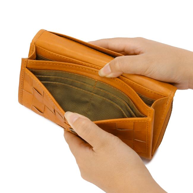 最大51% 1/27限定 ズッケロ 長財布 レディース ブランド レザー 本革 革編み 編み込み 大容量 かぶせタイプ ロングウォレット ルイーザ zucchero Luisa 48081 | zucchero filato | 09