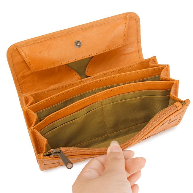 ズッケロ 長財布 レディース ブランド レザー 本革 革編み 大容量 ボックス型小銭入れ ロングウォレット ルイーザ zucchero Luisa 48082 | zucchero filato | 10