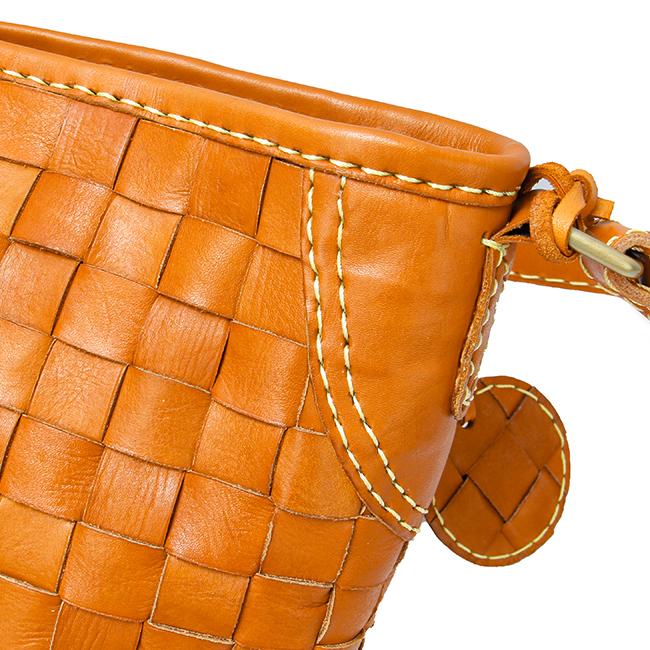 最大51% 3/27限定 ズッケロ ショルダーバッグ レディース ブランド レザー 本革 軽量 横型 編み込み 斜めがけ 小さめ B6 バケット zucchero Baquette 48300 | zucchero filato | 12