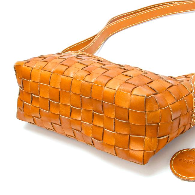 最大51% 3/27限定 ズッケロ ショルダーバッグ レディース ブランド レザー 本革 軽量 横型 編み込み 斜めがけ 小さめ B6 バケット zucchero Baquette 48300 | zucchero filato | 14