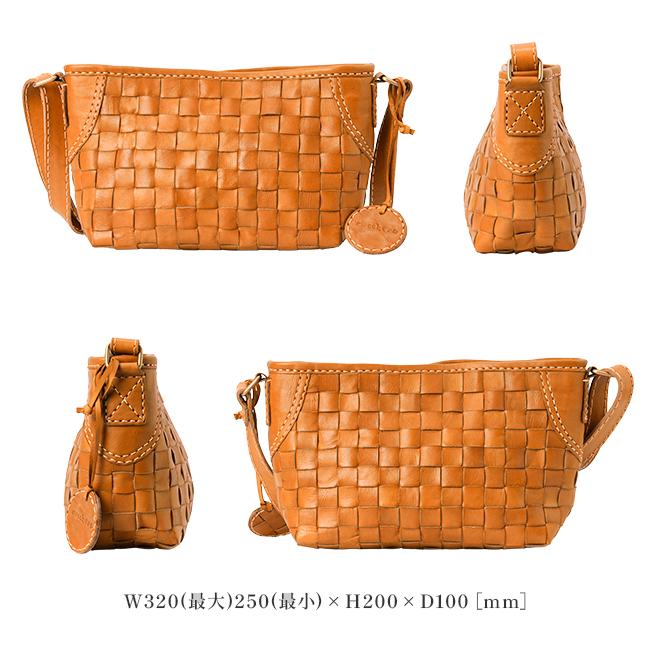 最大50% 1/25限定 ズッケロ ショルダーバッグ レディース ブランド レザー 本革 軽量 横型 編み込み 斜めがけ 小さめ B6 バケット zucchero Baquette 48300 | zucchero filato | 04