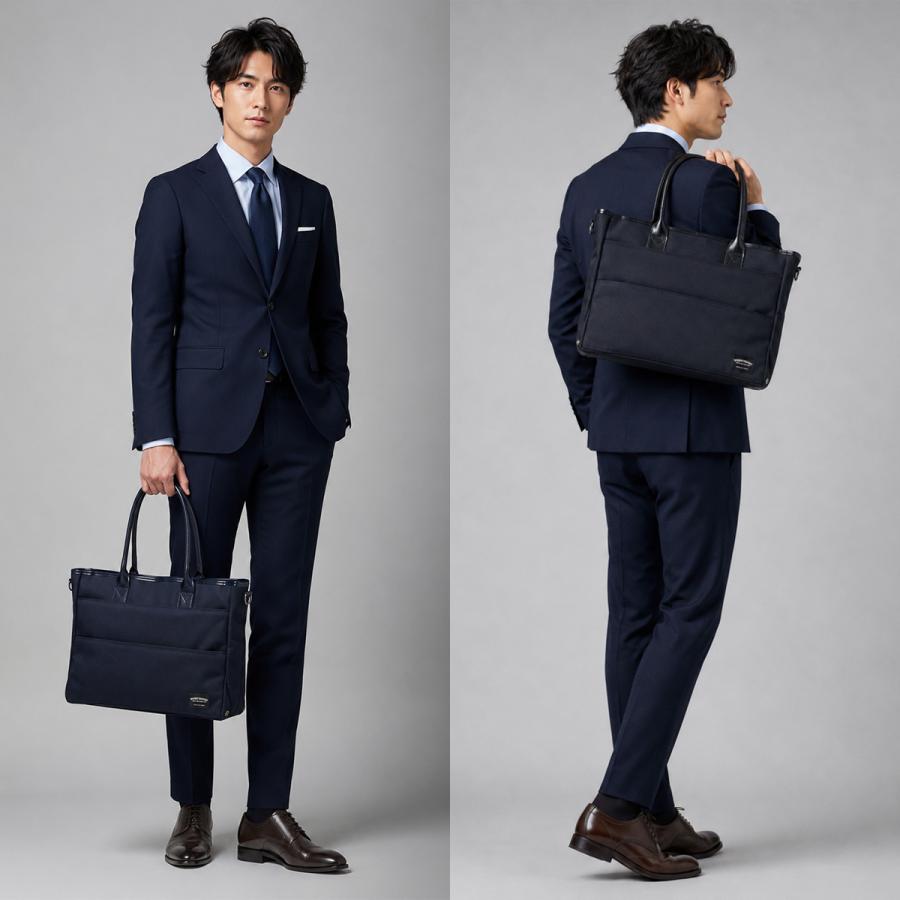 極美品 WONDER BAGGAGE トートバッグ ネイビー 日本製 防水 WONDER BAGGAGE（ワンダーバゲージ） 最大50% 8/15限定 ビジネストート