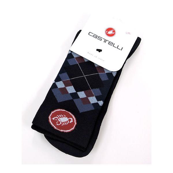 CASTELLI カステリ 21554 ROMBO 18 SOCK（サイクルソックス）：414 SAVILE BLUE/INDIGO/DUSK BLUE | Castelli | 01