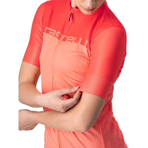 CASTELLI カステリ 4522065 VELOCISSIMA JERSEY（レディースサイクルジャージ）：583 CORAL FLASH/BRILLIANT PINK | Castelli | 02