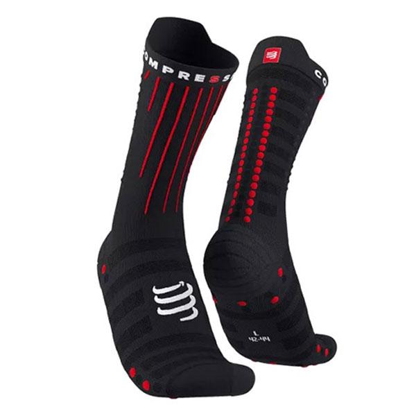 COMPRESSPORT エアロ ソックス：BLACK/RED | 