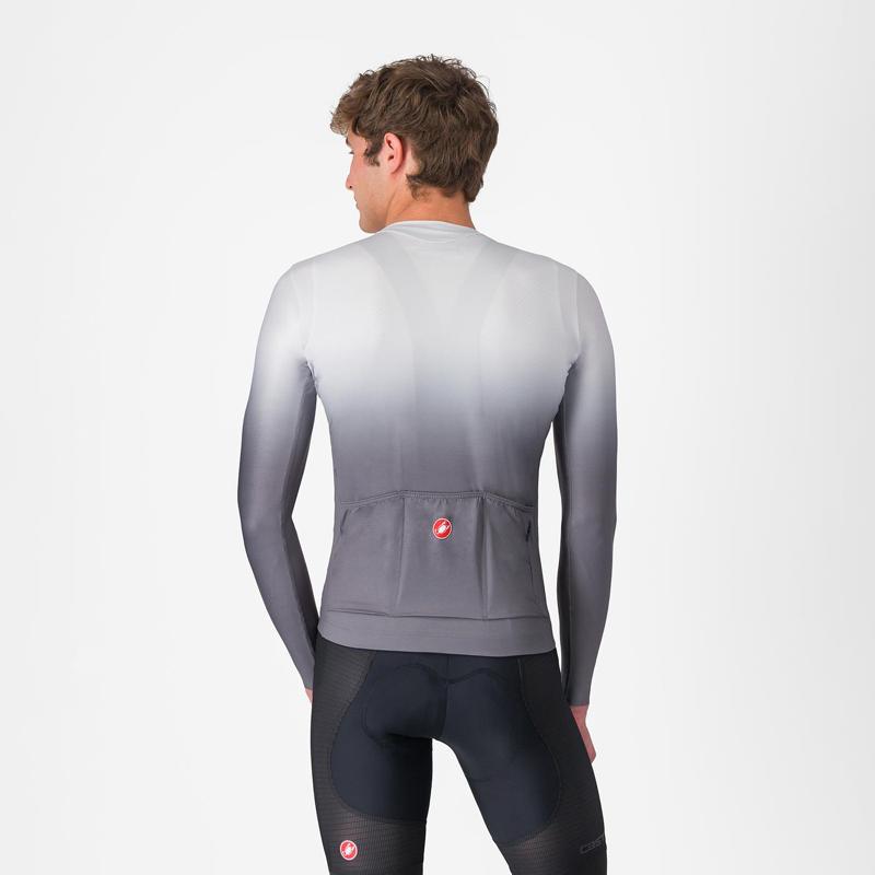 CASTELLI カステリ 4525075 UPF LONG SLEEVE JERSEY（サイクルジャージ）：870 SILVER GRAYの画像