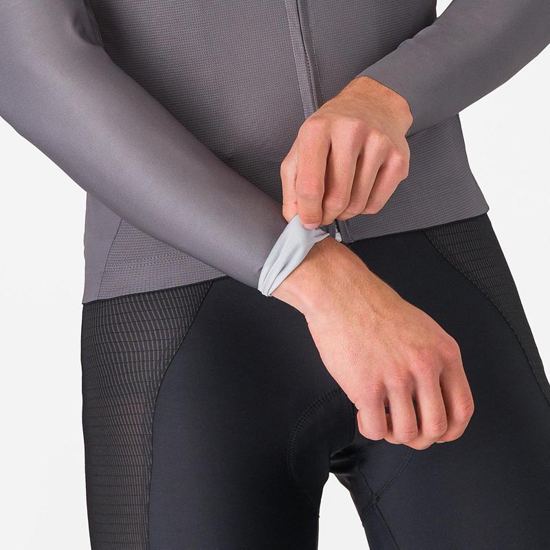 CASTELLI カステリ 4525075 UPF LONG SLEEVE JERSEY（サイクルジャージ）：870 SILVER GRAYの画像