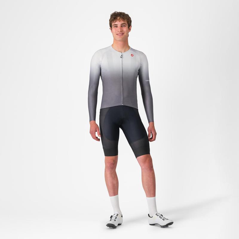 CASTELLI カステリ 4525075 UPF LONG SLEEVE JERSEY（サイクルジャージ）：870 SILVER GRAYの画像