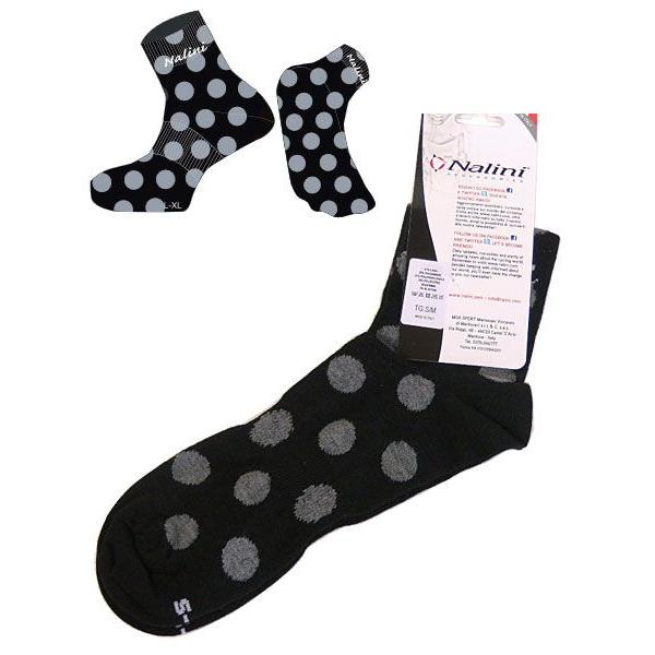 Nalini PRO ナリーニプロ 021185-4000 WOOL POIS SOCKS（サイクルソックス）：ブラックドット | Nalini