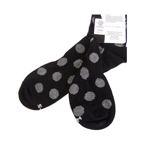 Nalini PRO ナリーニプロ 021185-4000 WOOL POIS SOCKS（サイクルソックス）：ブラックドット | Nalini | 01