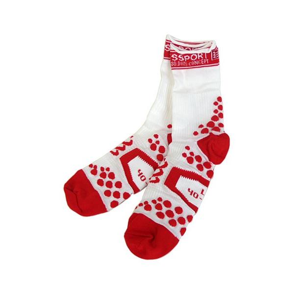 COMPRESSPORT Racing Socks V2 Bike（サイクリングソックス）:White Red Dot |  | 01