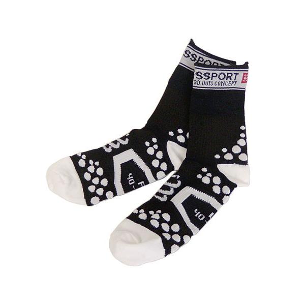 COMPRESSPORT Racing Socks V2 Bike（サイクリングソックス）:Black White Dot |  | 01