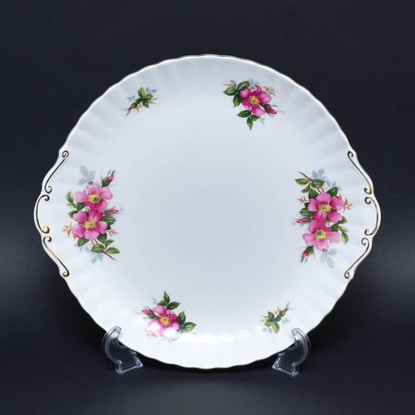 ロイヤル・アルバート プレイリーローズ 34cmハンドル付きケーキプレート | Royal Albert | 01