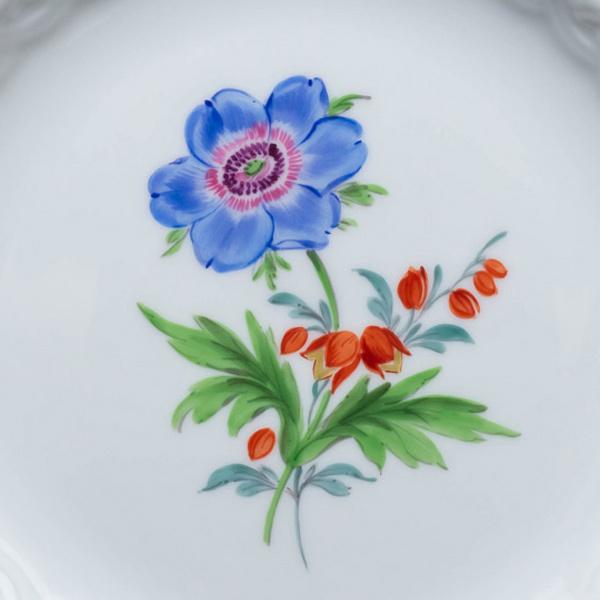 マイセン ベーシックフラワー(二つ花) 16cmメッシュプレート マイセン ベーシックフラワー(二つ花) 16cmメッシュプレート