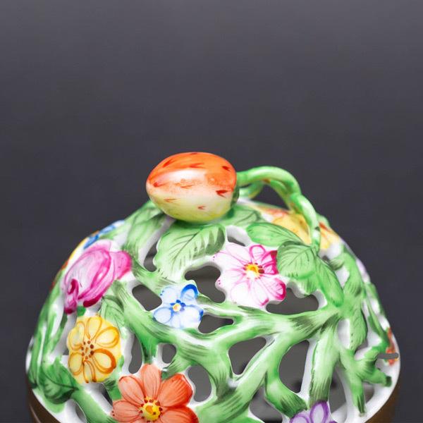 ヘレンド（HEREND） ファンタジー 透かしボンボン入れ（ストロベリー